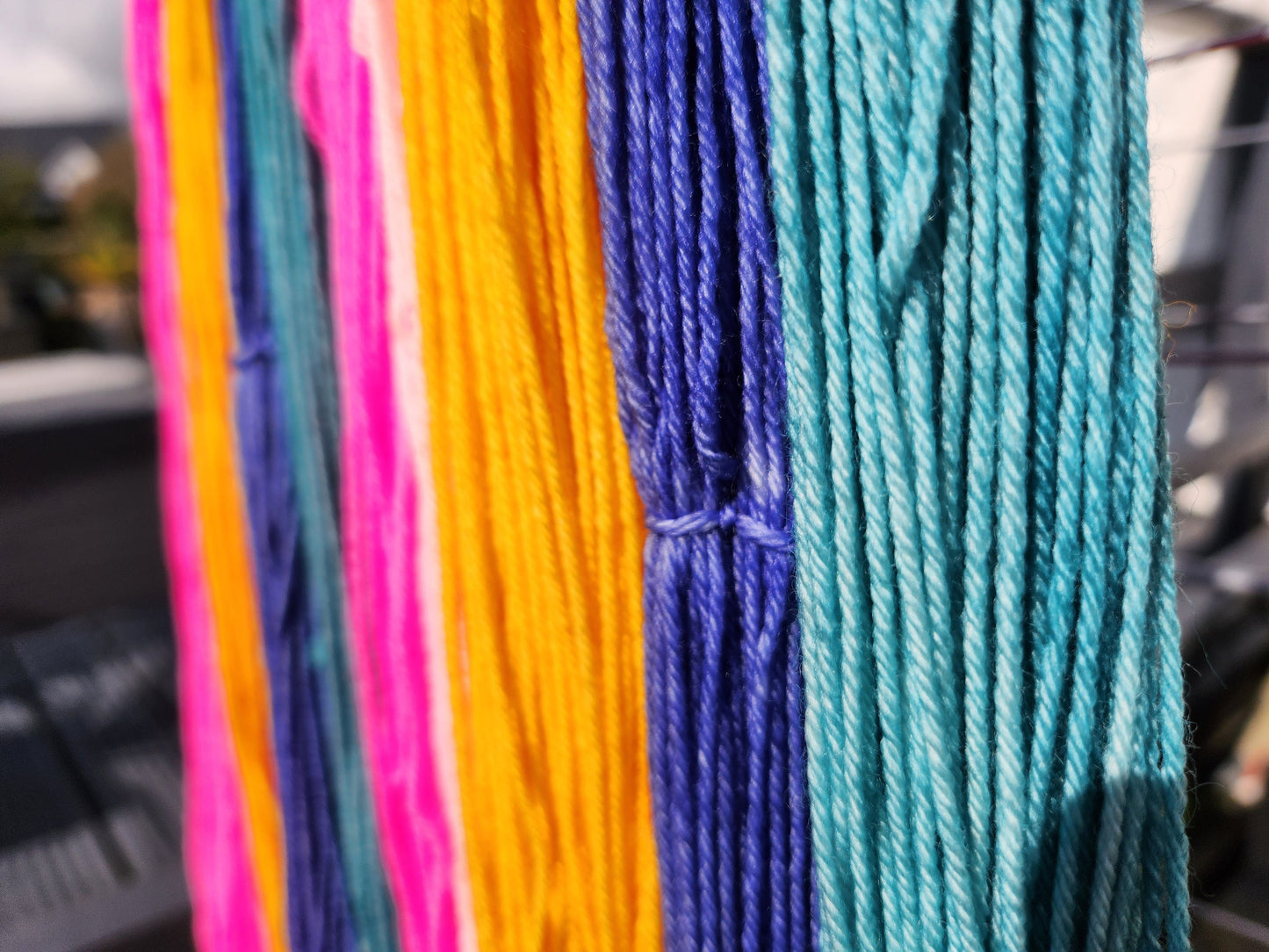 Hand Dyed 4 Ply Mini Skein Set 5 × 20g 80m 'Bejeweled' Superwash Merino Nylon Knitting Wool Crochet Yarn