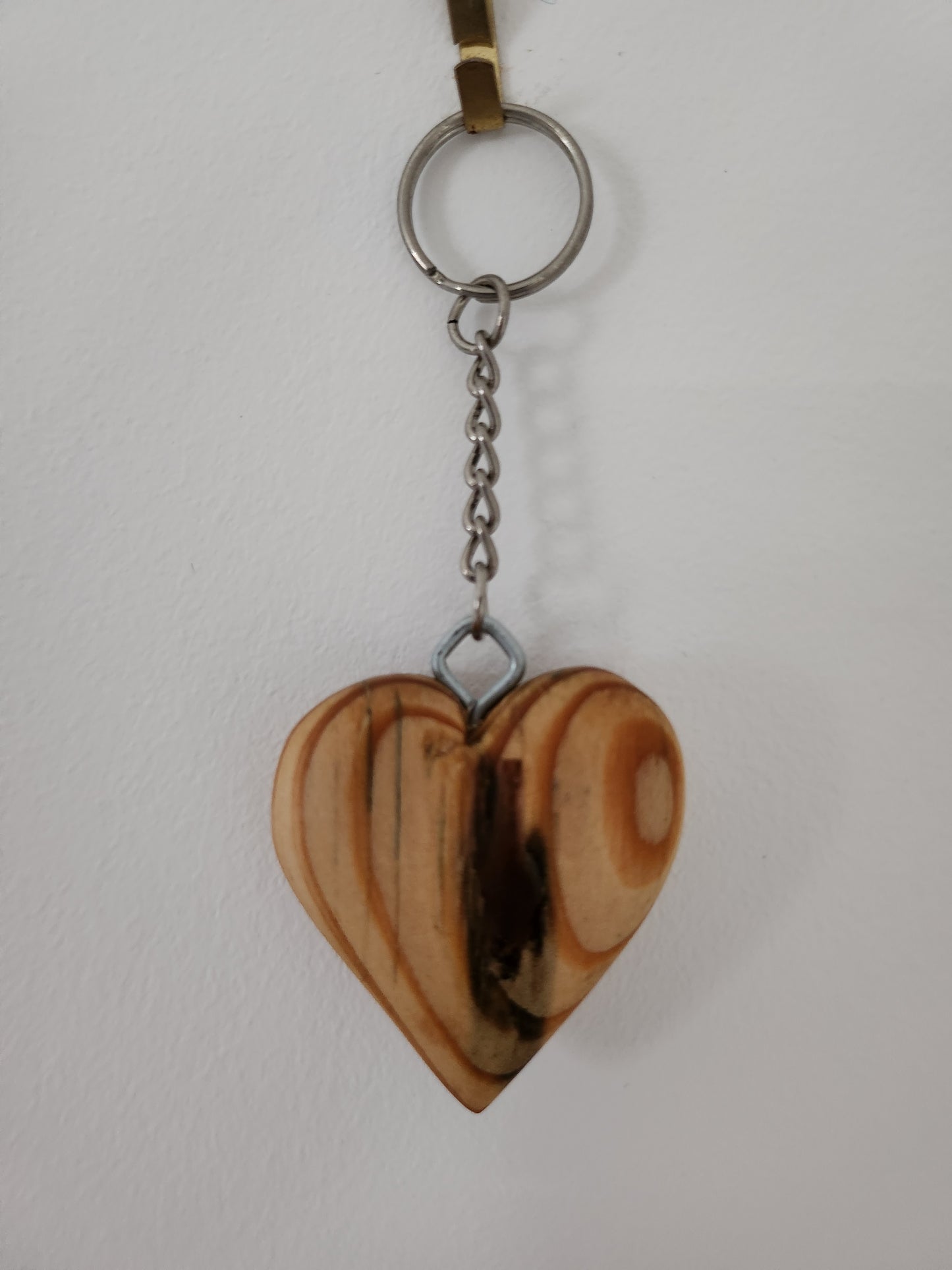 Wooden Heart Keyring