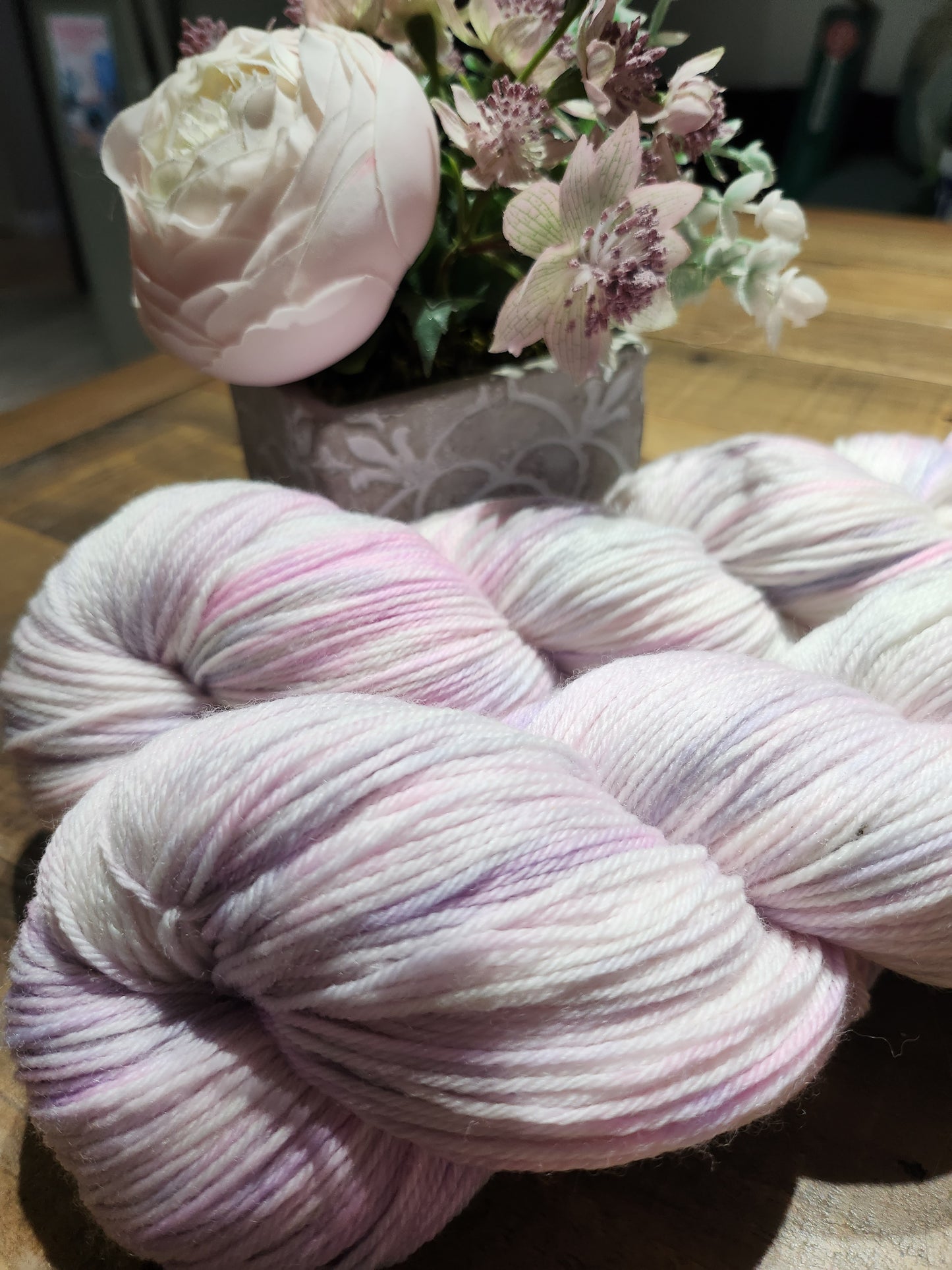 'Vintage Peony' 100g Skein of 4ply Superwash Merino Nylon