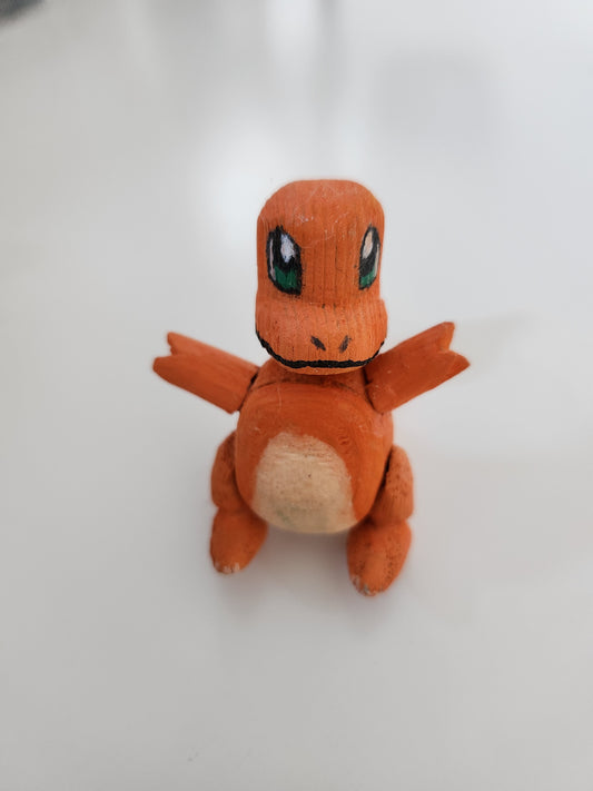 Charmander Pokemon Hand Carved Figure