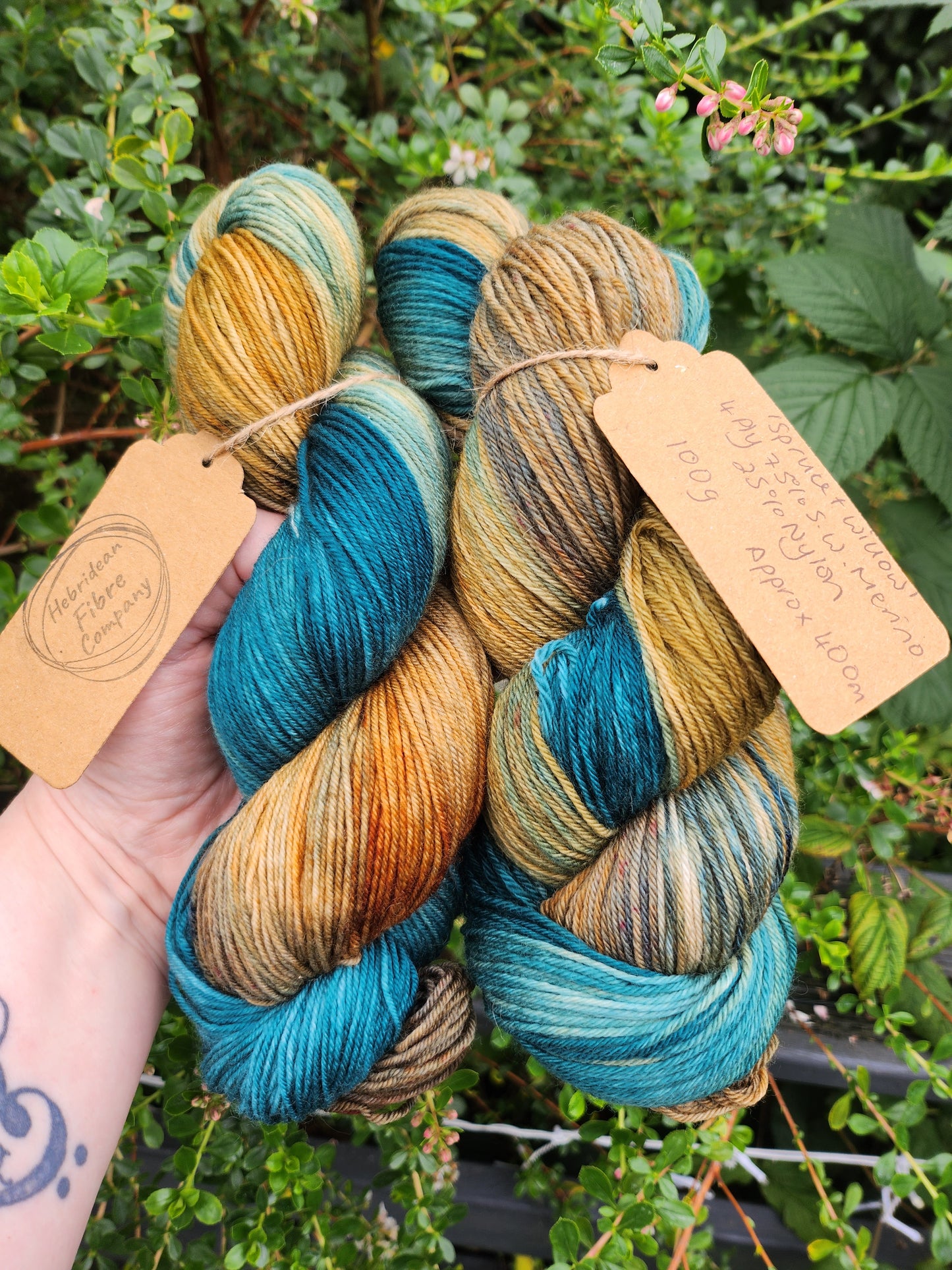 'Spruce & Willow' Hand Dyed Yarn in Various Bases