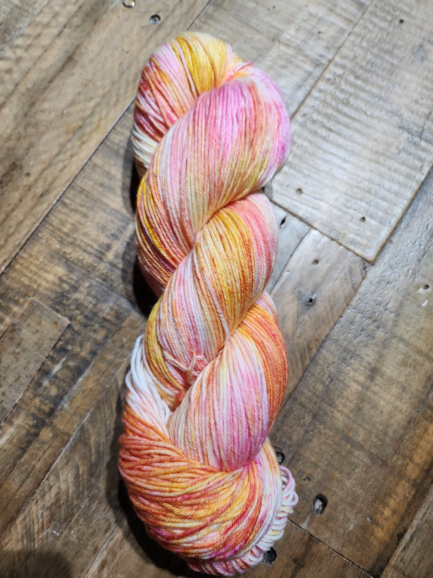 'Coral Beach' Hand Dyed Yarn available in 100g or 50g Skeins in a variety of bases