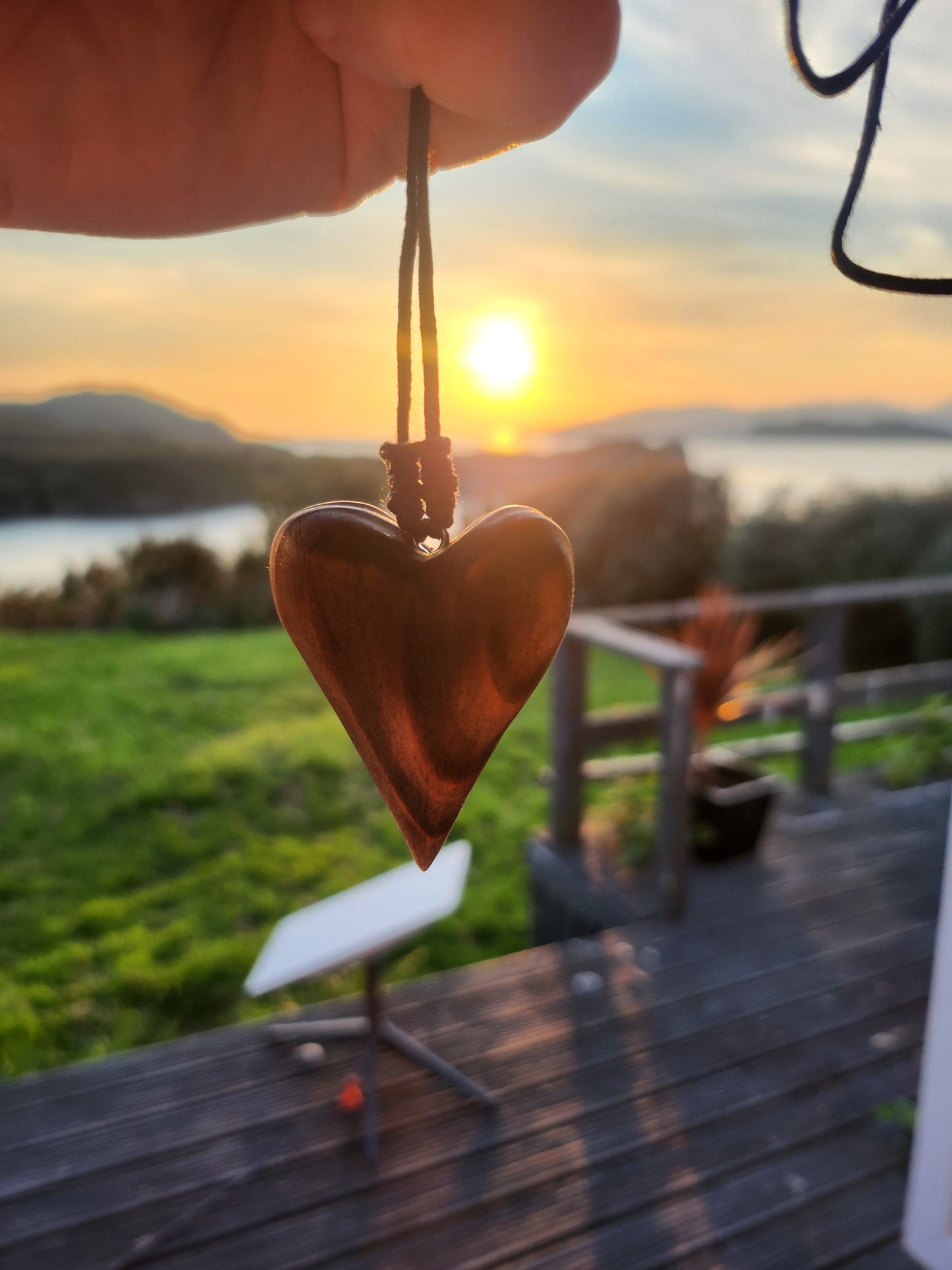 Wooden Heart Pendant