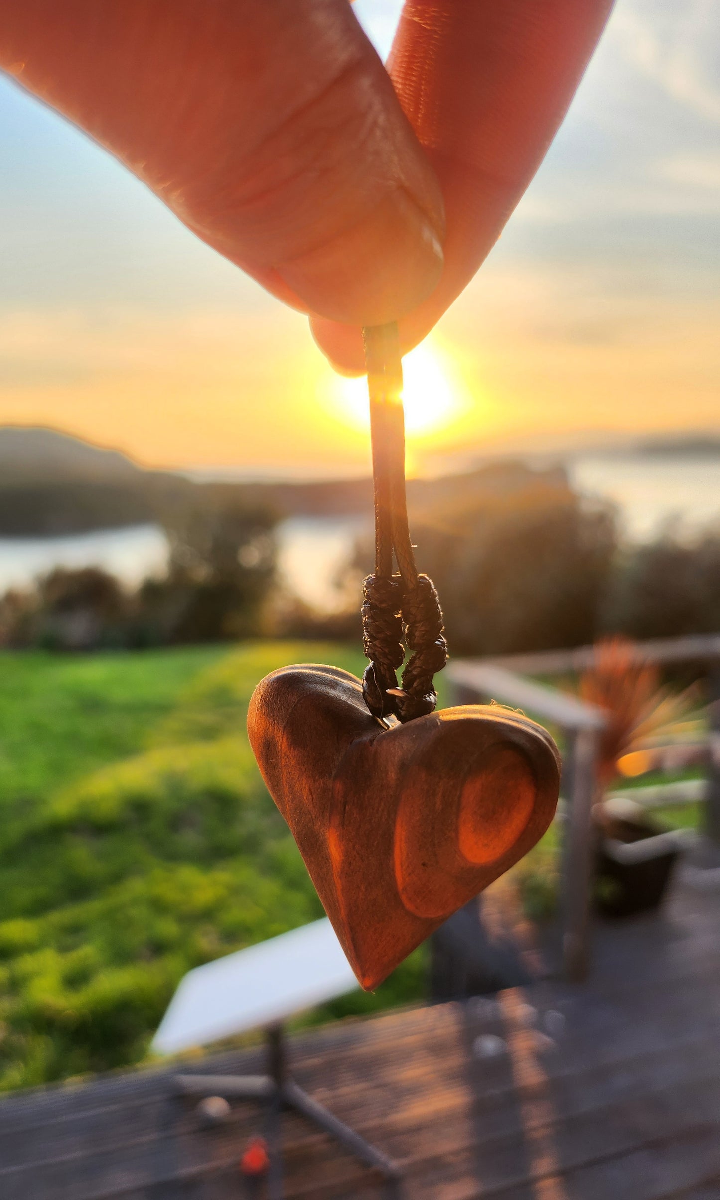 Wooden Heart Pendant