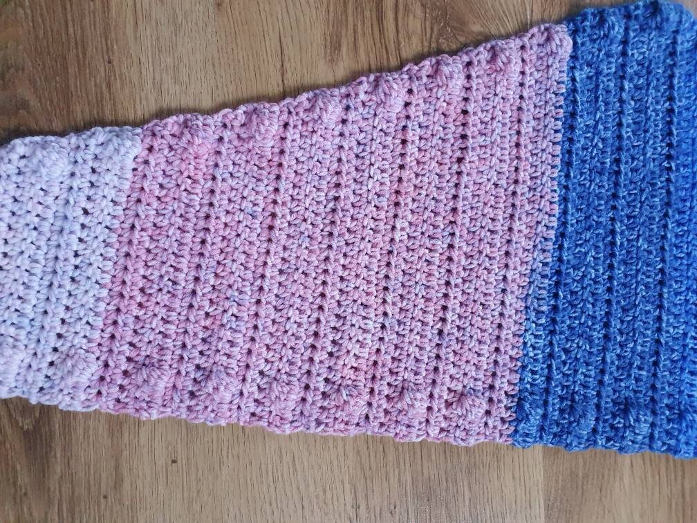 Crocheted Modern Slim Triangle Scarf