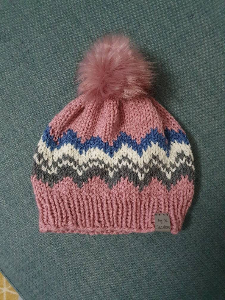 Fair Isle Beanie with Pom Pom