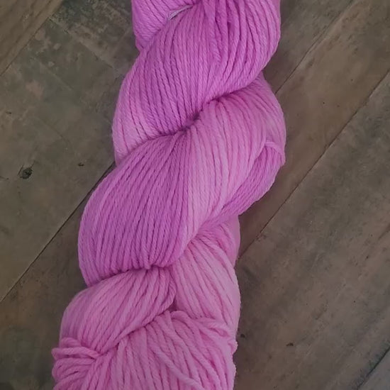 Hand Dyed DK Yarn 100g 225m 'Poseys' Monochrome Pinks Barbie Superwash Merino Nylon