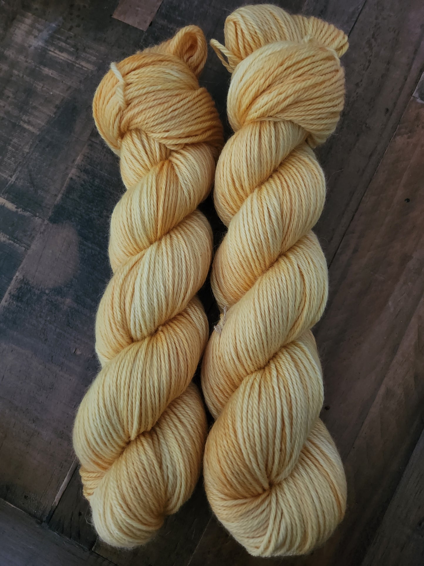 'Fields of Gold' Hand Dyed Yarn available in various 100g or 50g bases.