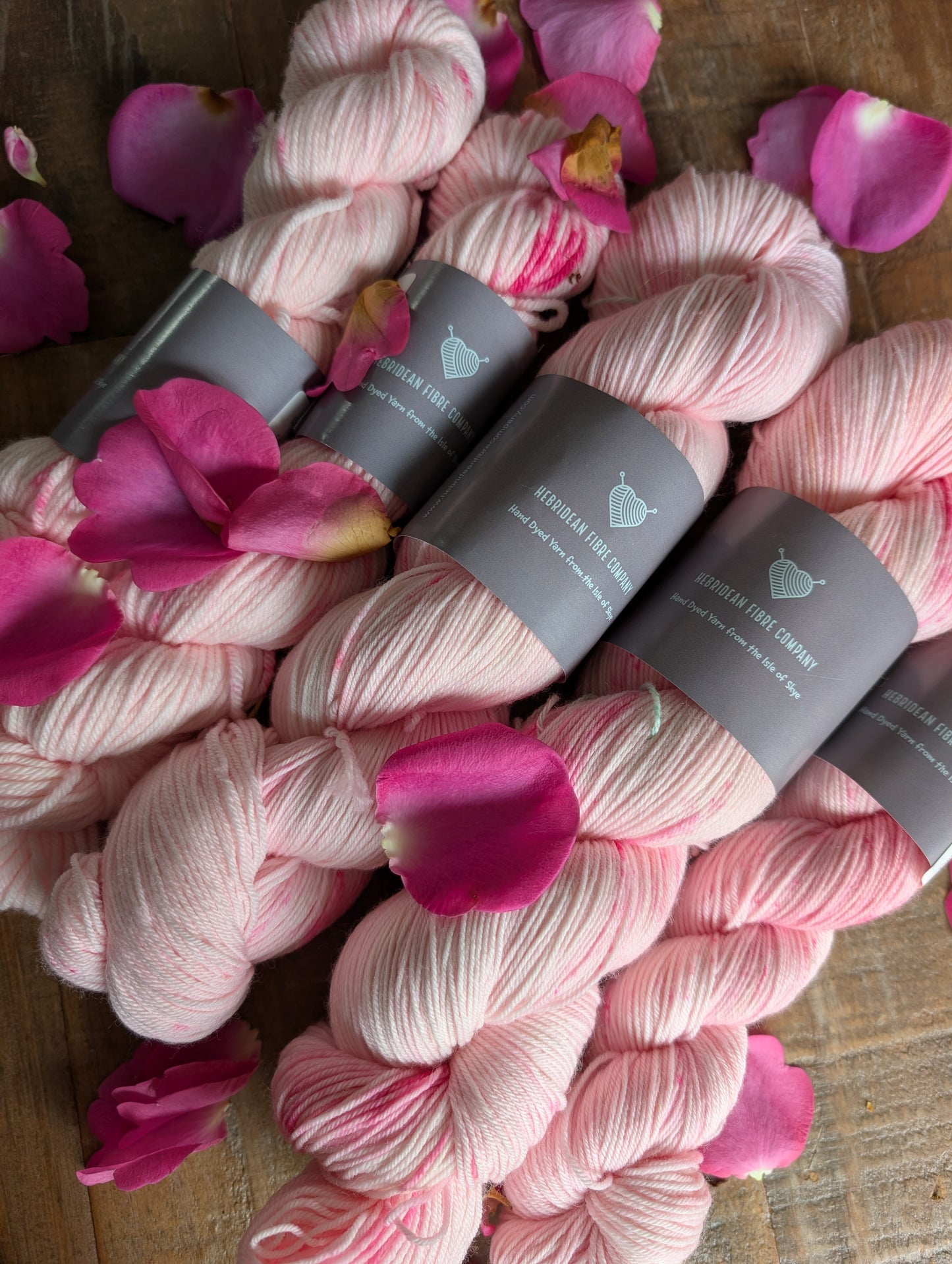 'Candyfloss'  Hand Dyed Yarn available in various 100g or 50g bases.)