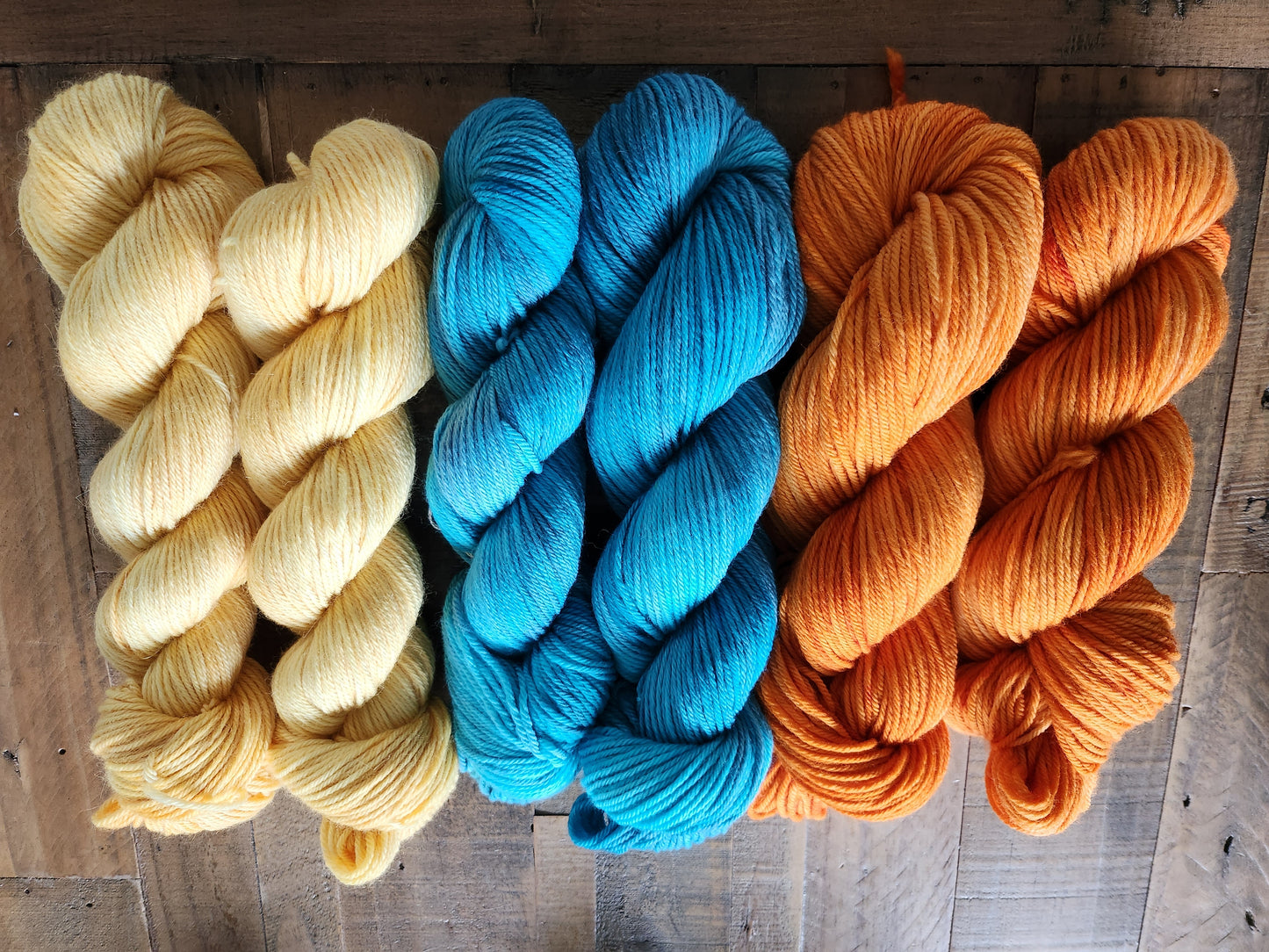 'Autumn Sunset' 100g or 50g Skein of yarn available in various bases.