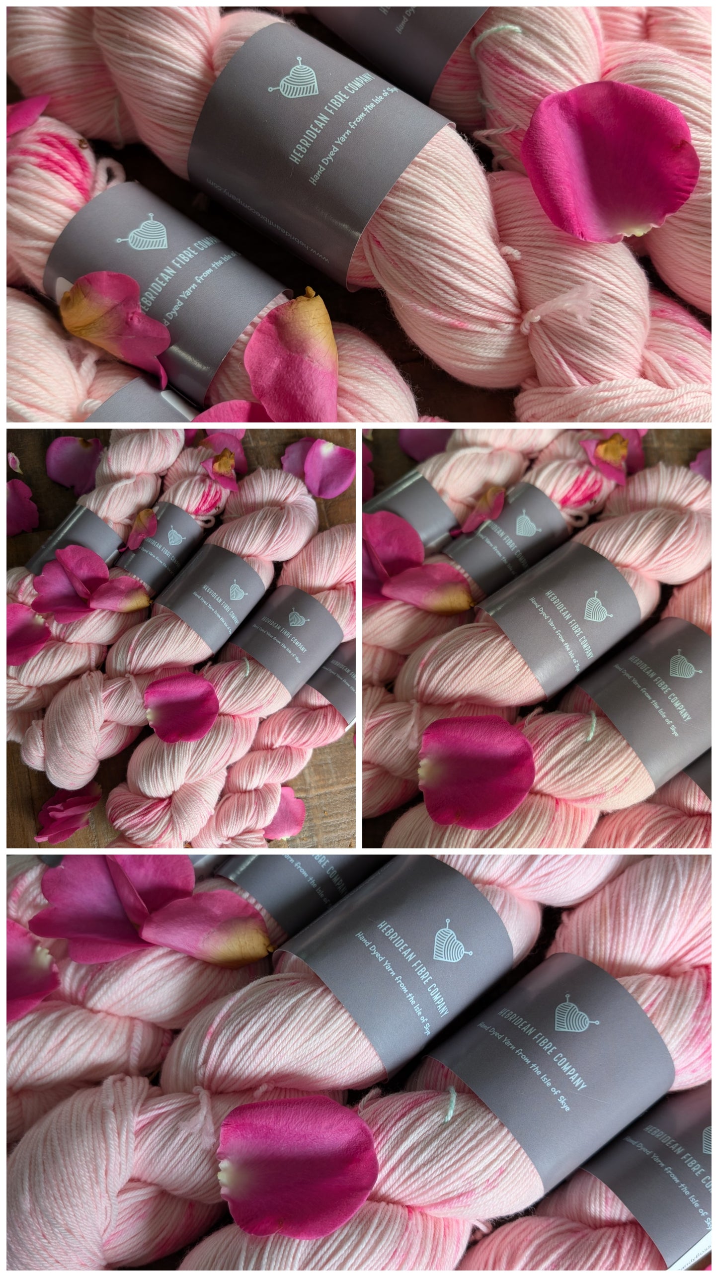 'Candyfloss'  Hand Dyed Yarn available in various 100g or 50g bases.)
