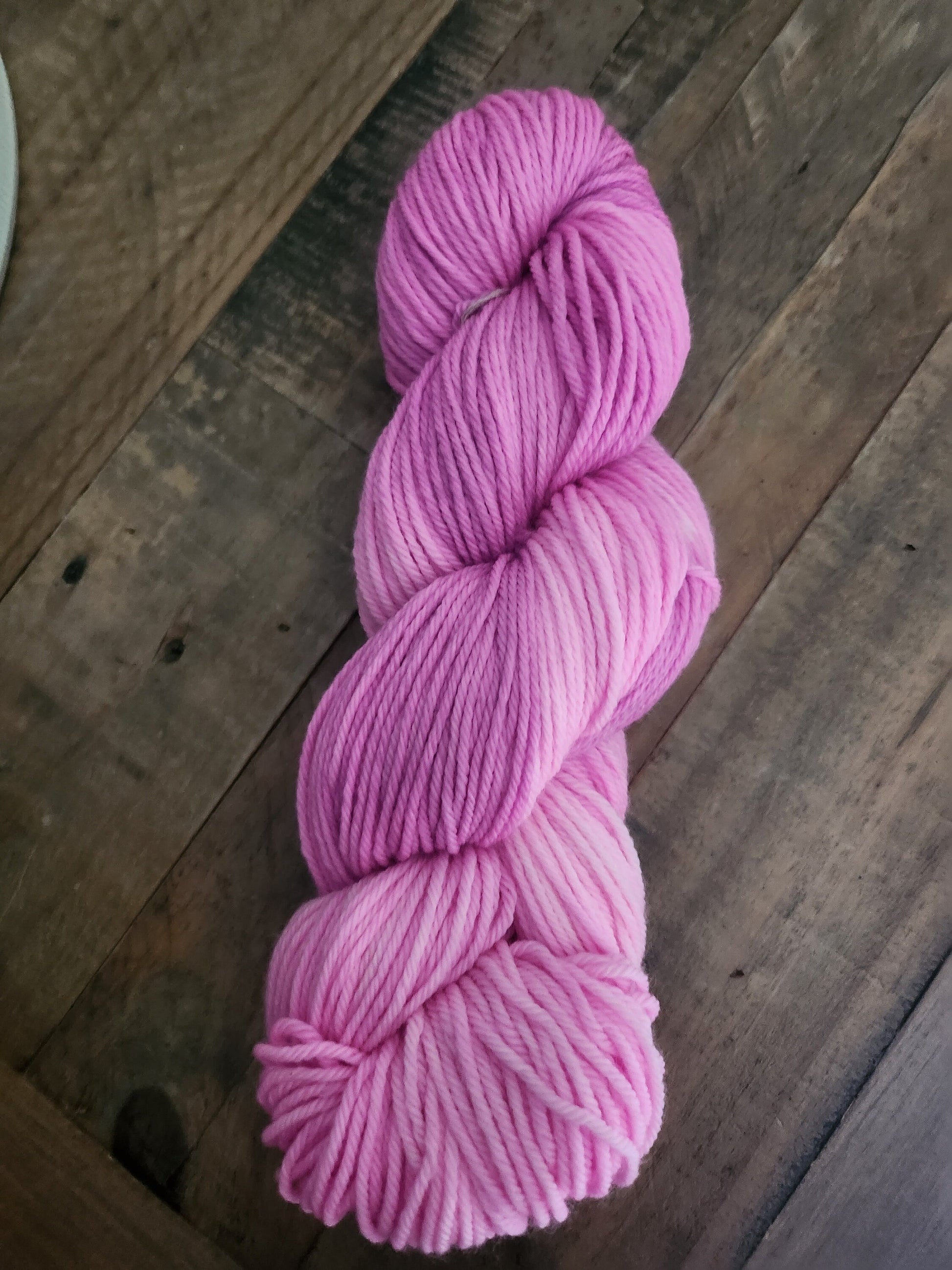 Hand Dyed DK Yarn 100g 225m 'Poseys' Monochrome Pinks Barbie Superwash Merino Nylon